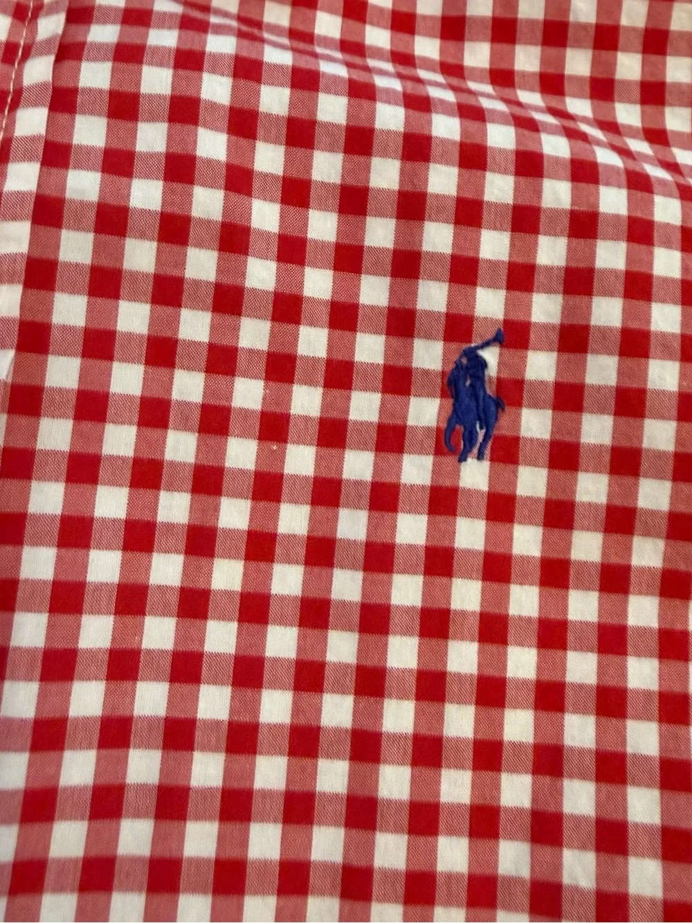 Ralph Lauren Red Gingham Button-Down Shirt boys 7